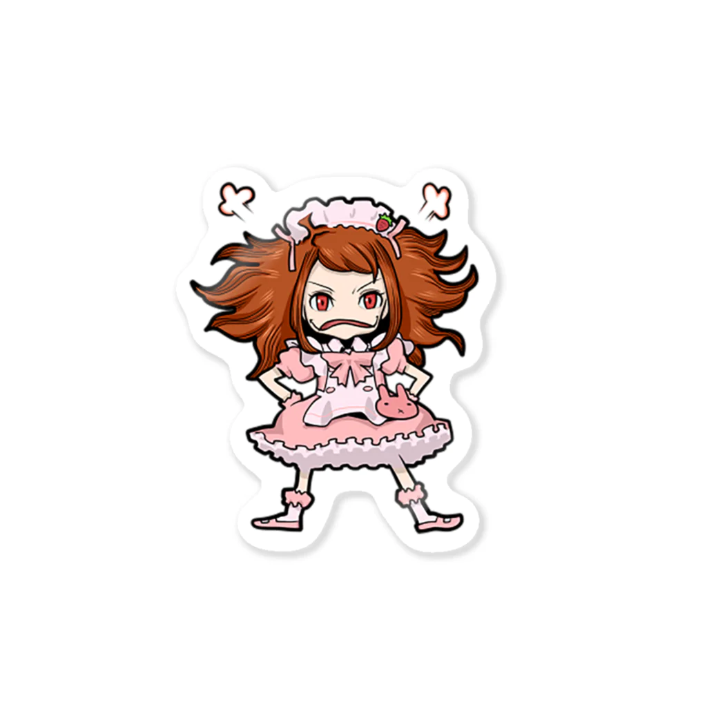 SONESONEのぷんぷんメイドの口裂け女ちゃん Sticker