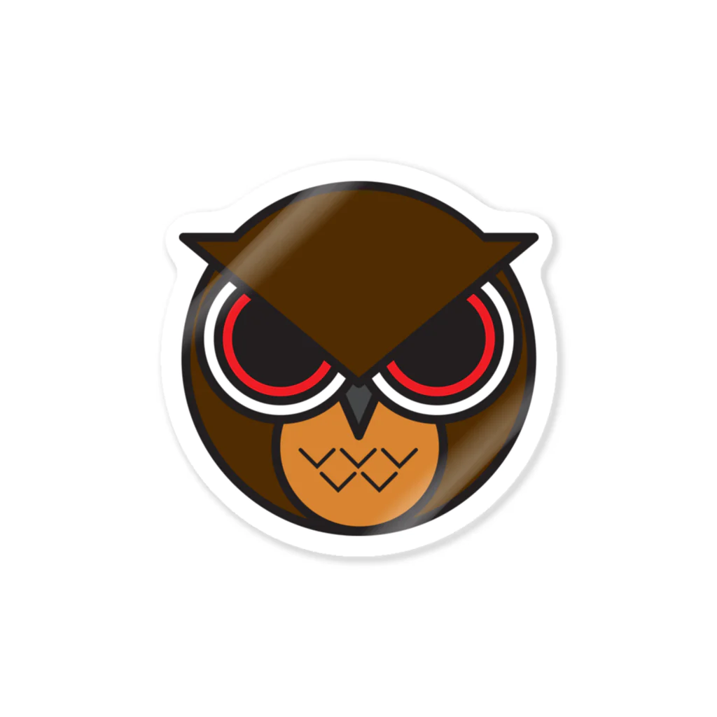 OWL COMPANYのまんまるミミズク Sticker