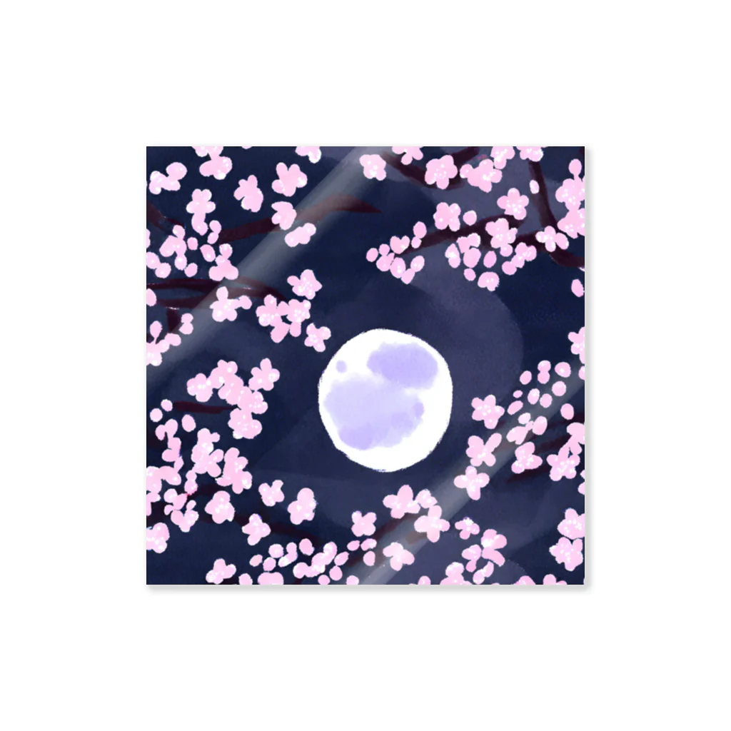 raran06の夜桜 Sticker