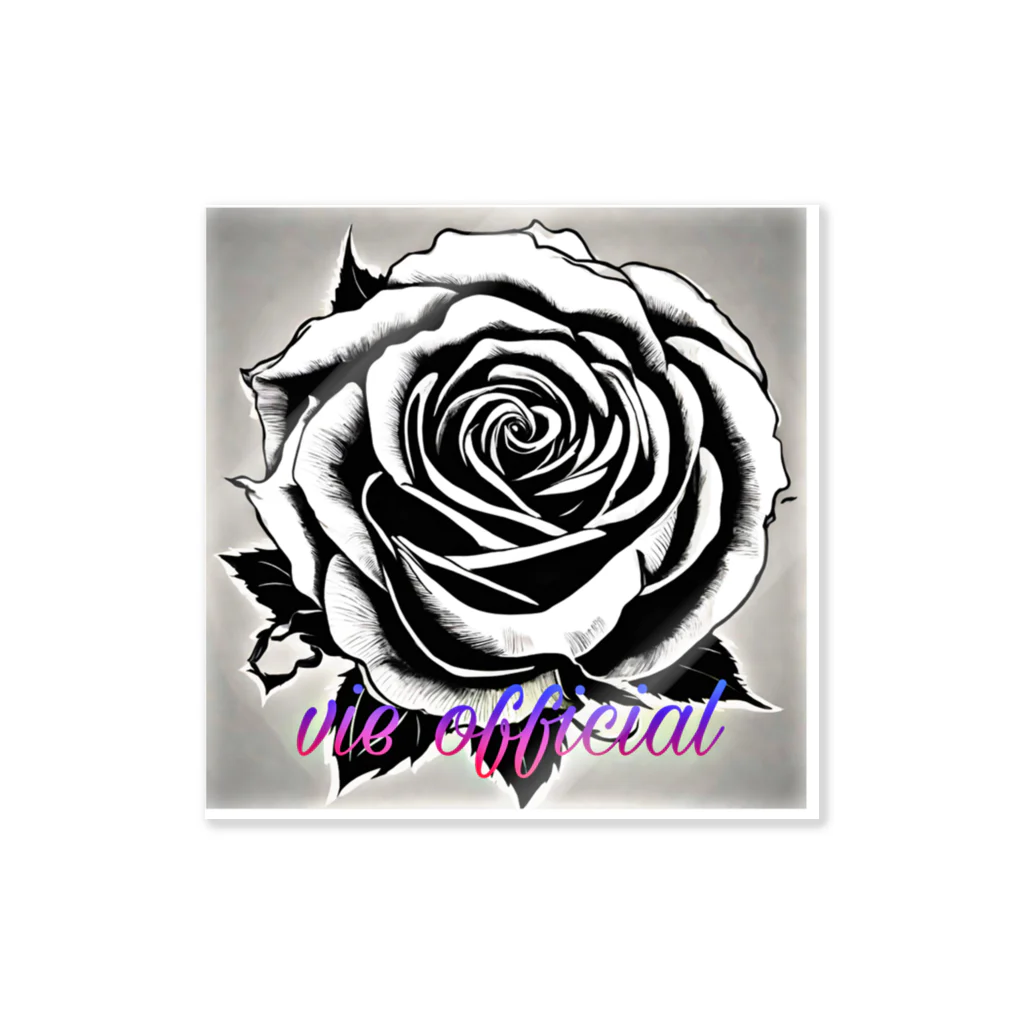 vieのBLACK_rose Sticker