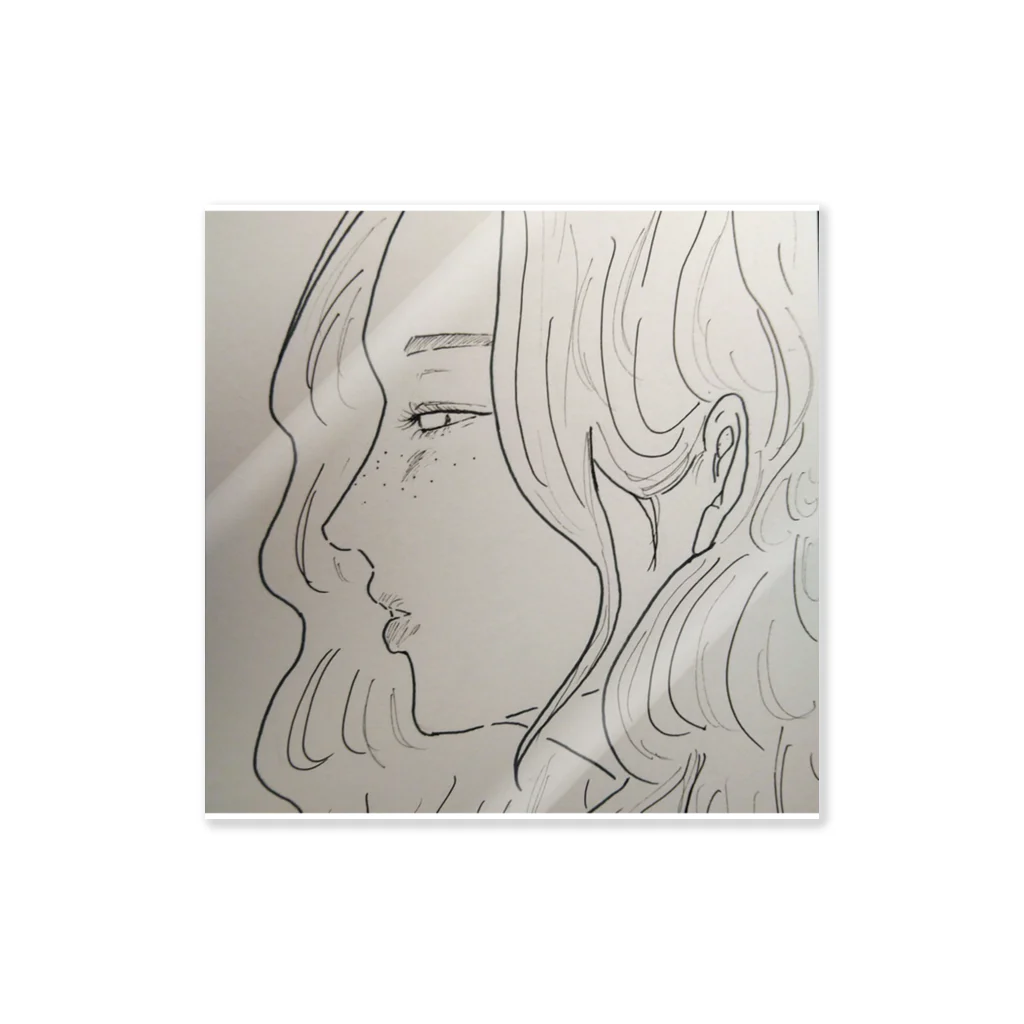 MARIEMONの女の子(横顔) Sticker