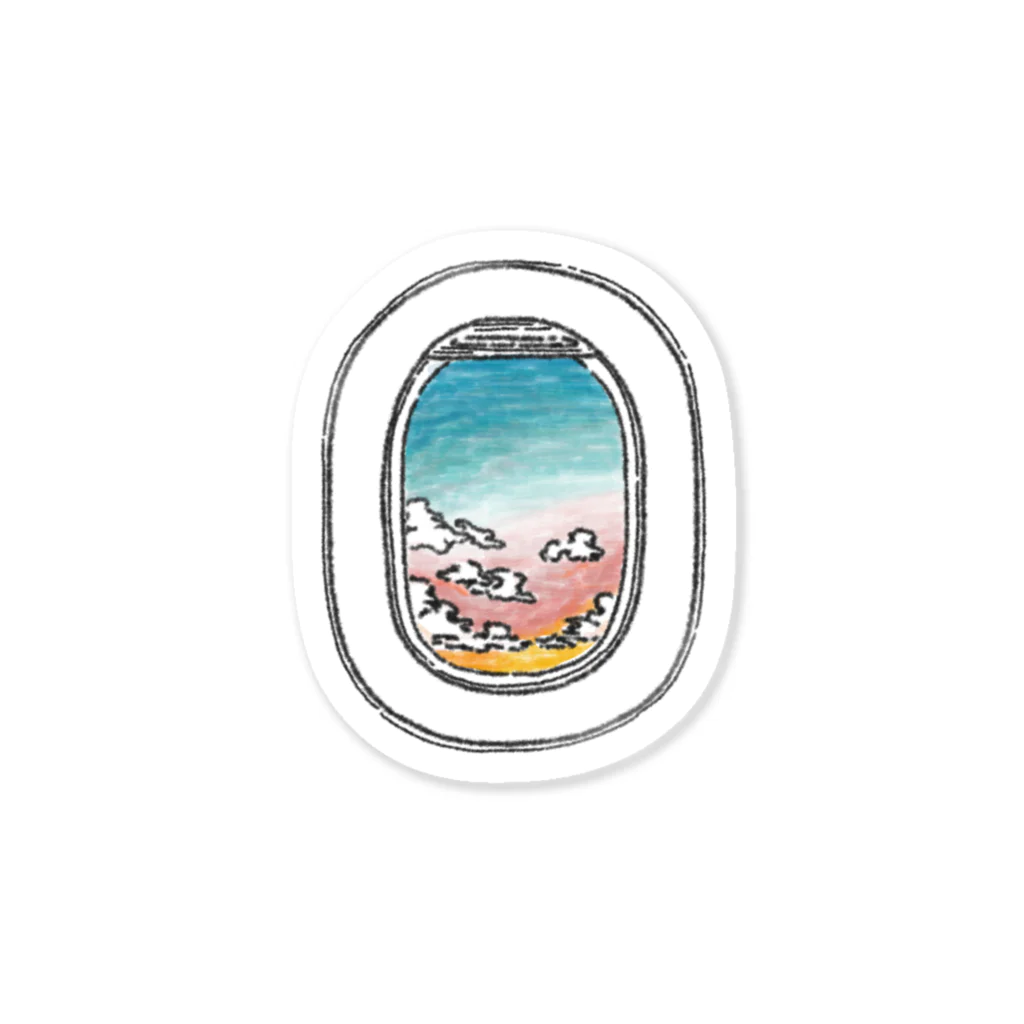 NAGUのwindow of the airplane2 Sticker