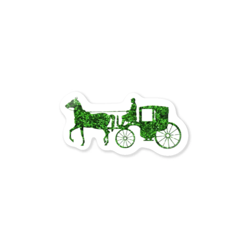 mumusの馬車　green ステッカー