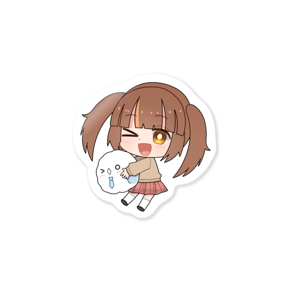 かにぱんのおみせのかにぱん＆まるいののステッカー Sticker