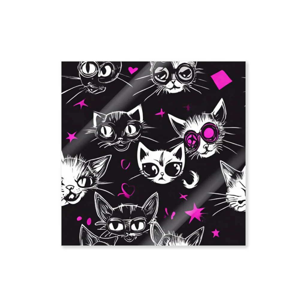 asukaのパンクな猫たち Sticker