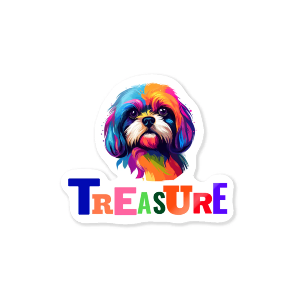 orangeandblueのTreasure（シーズー） ステッカー