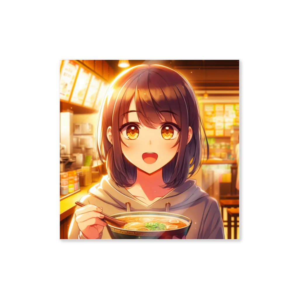 AI Creative Hub（AIクリエイティブハブ）のラーメンと少女 ステッカー