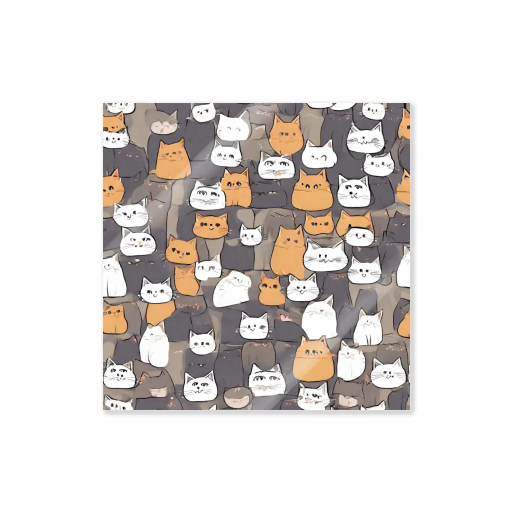 smaaの総柄ねこちゃん Sticker