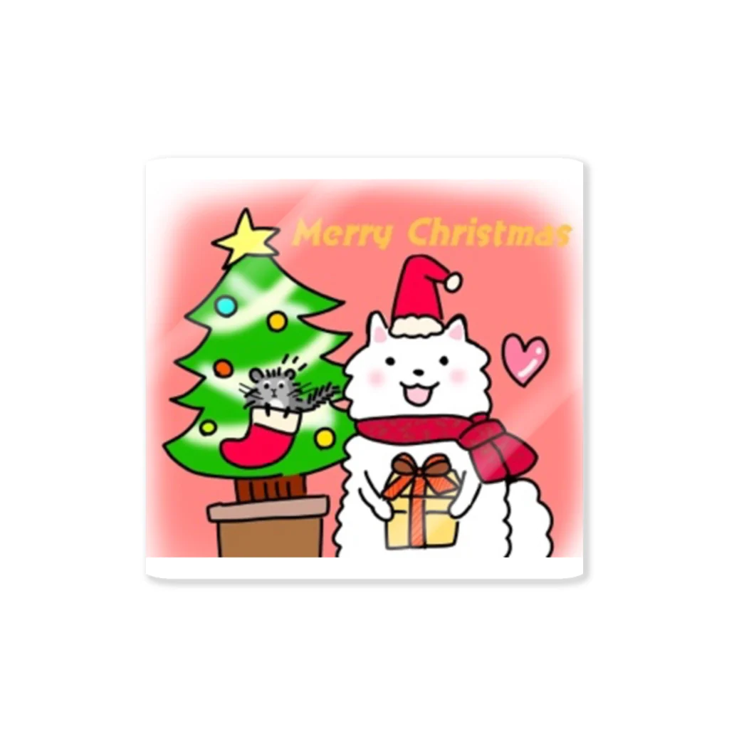 しろねこまんじゅうshopのメリークリスマスピッツ！ Sticker