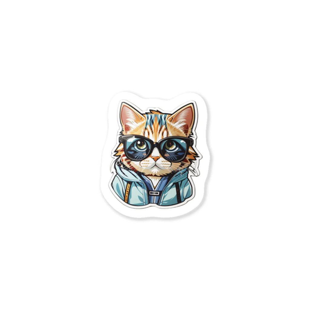 R-KAMIのサングラス猫2 Sticker