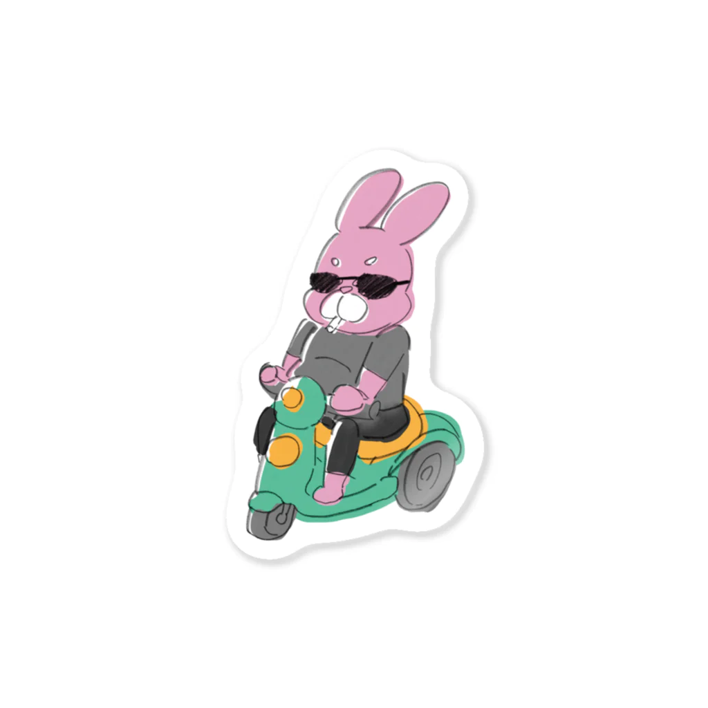 paruko____ショップのうさじ　バイクver. Sticker