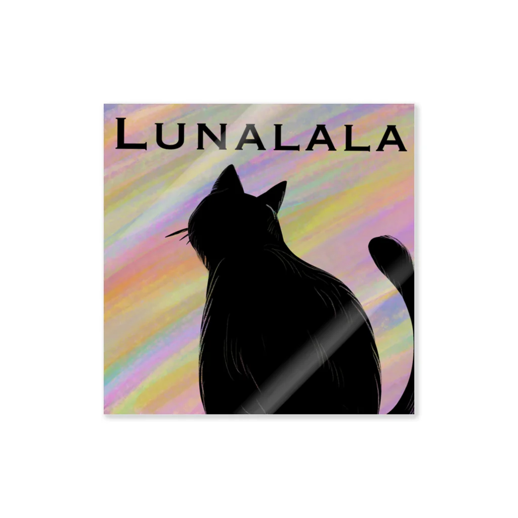 Luna_lalaの黄昏空間猫 ステッカー