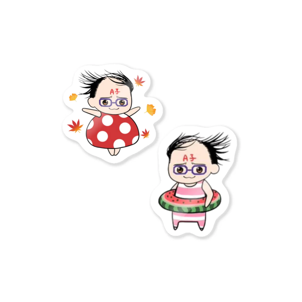 A子の夏＆秋限定A子 Sticker