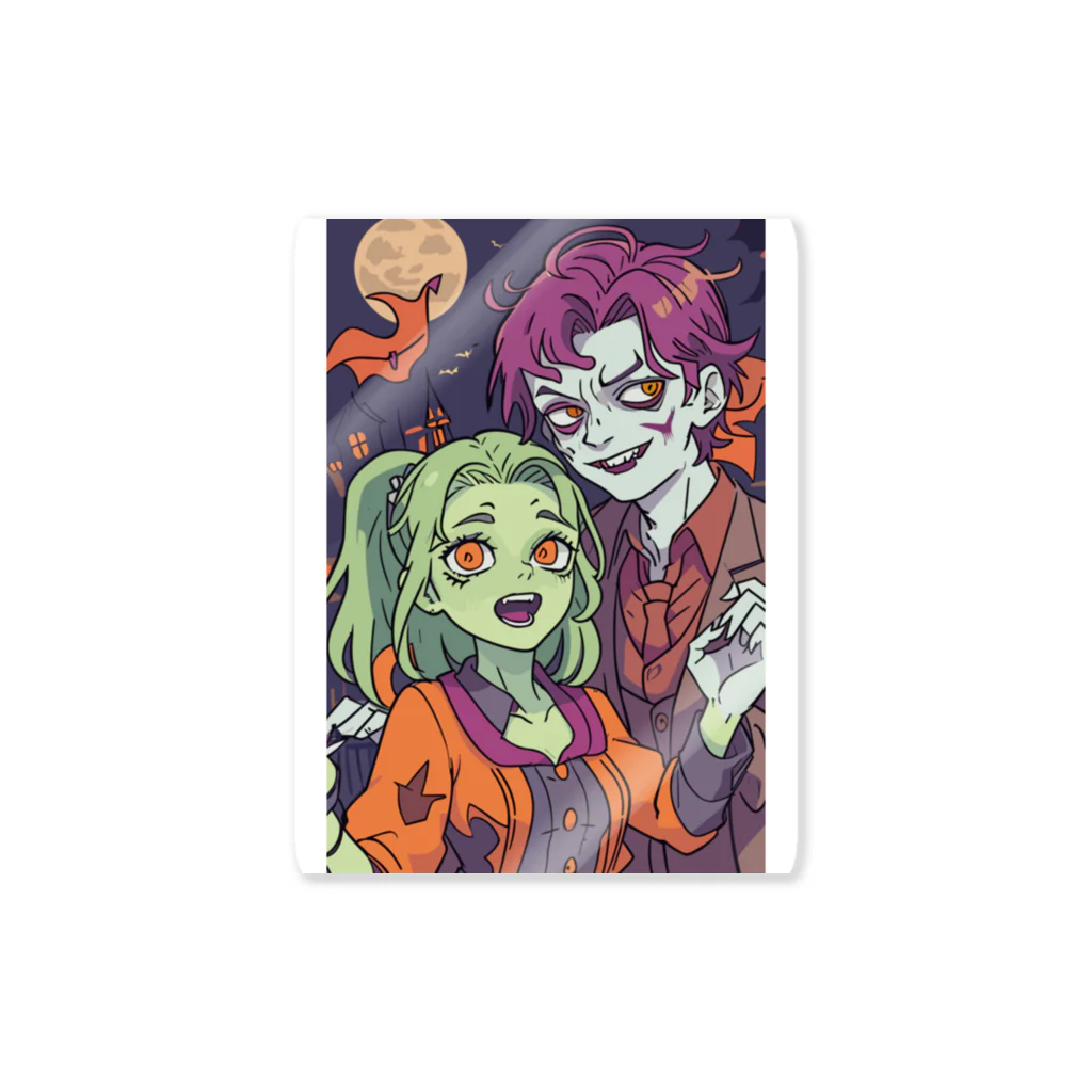 Liens【AIイラスト屋】のハロウィンゾンビパーティー14 Sticker