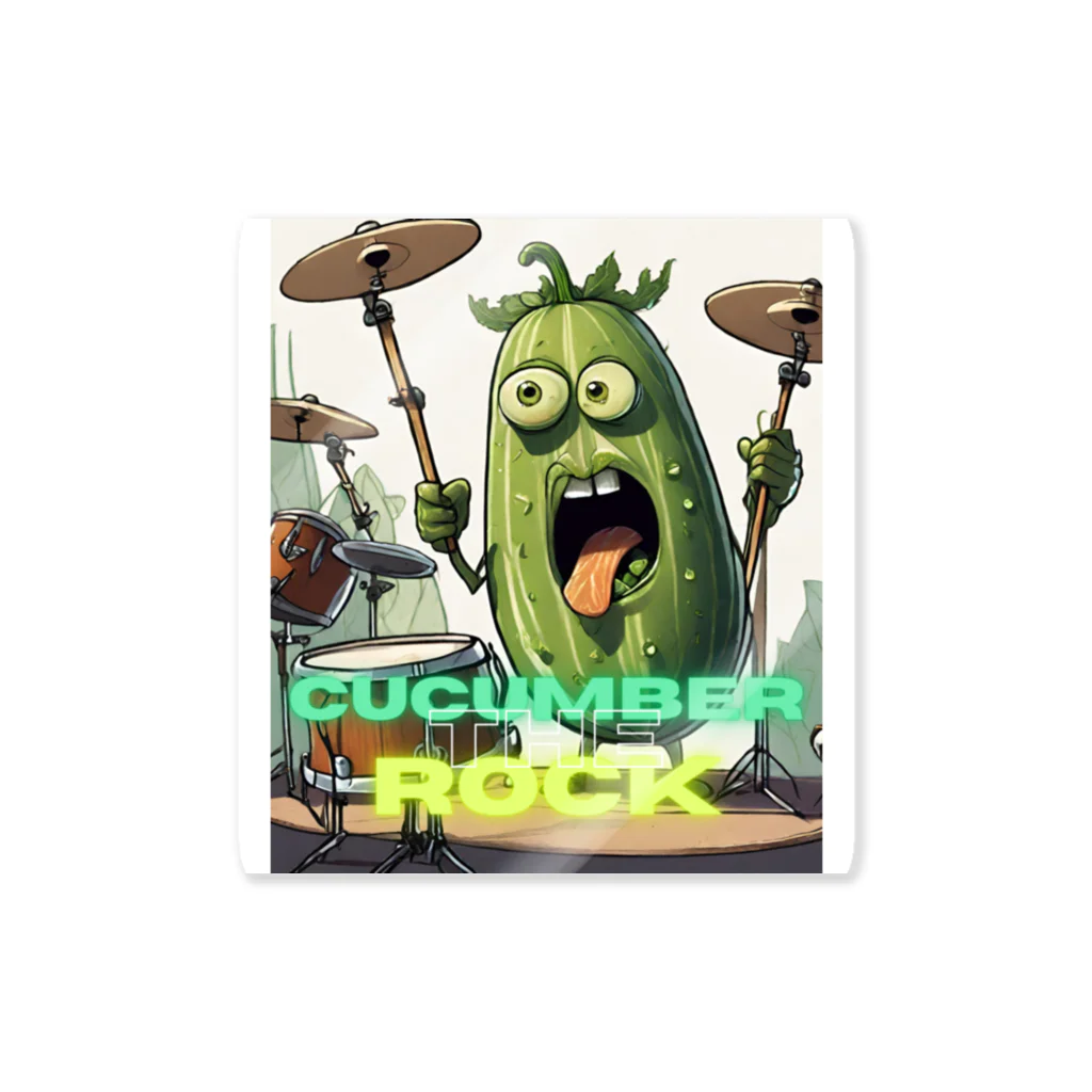 ケマオの店「ZF」の🥒ベジロック「キュウリくん」🎸 Sticker