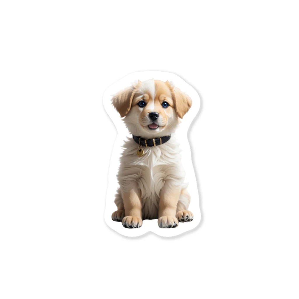 pondLeisurelyの愛らしい子犬 Sticker