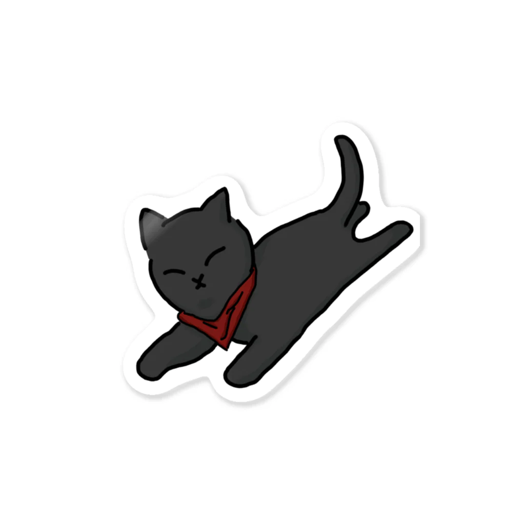 QuinnOliverの飛ぶマーリン猫 Sticker