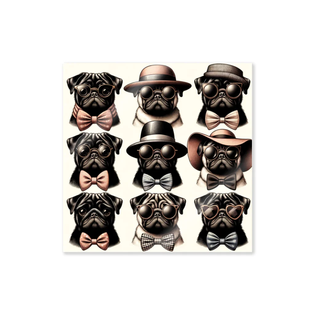 charachan25のおしゃれPUG Sticker