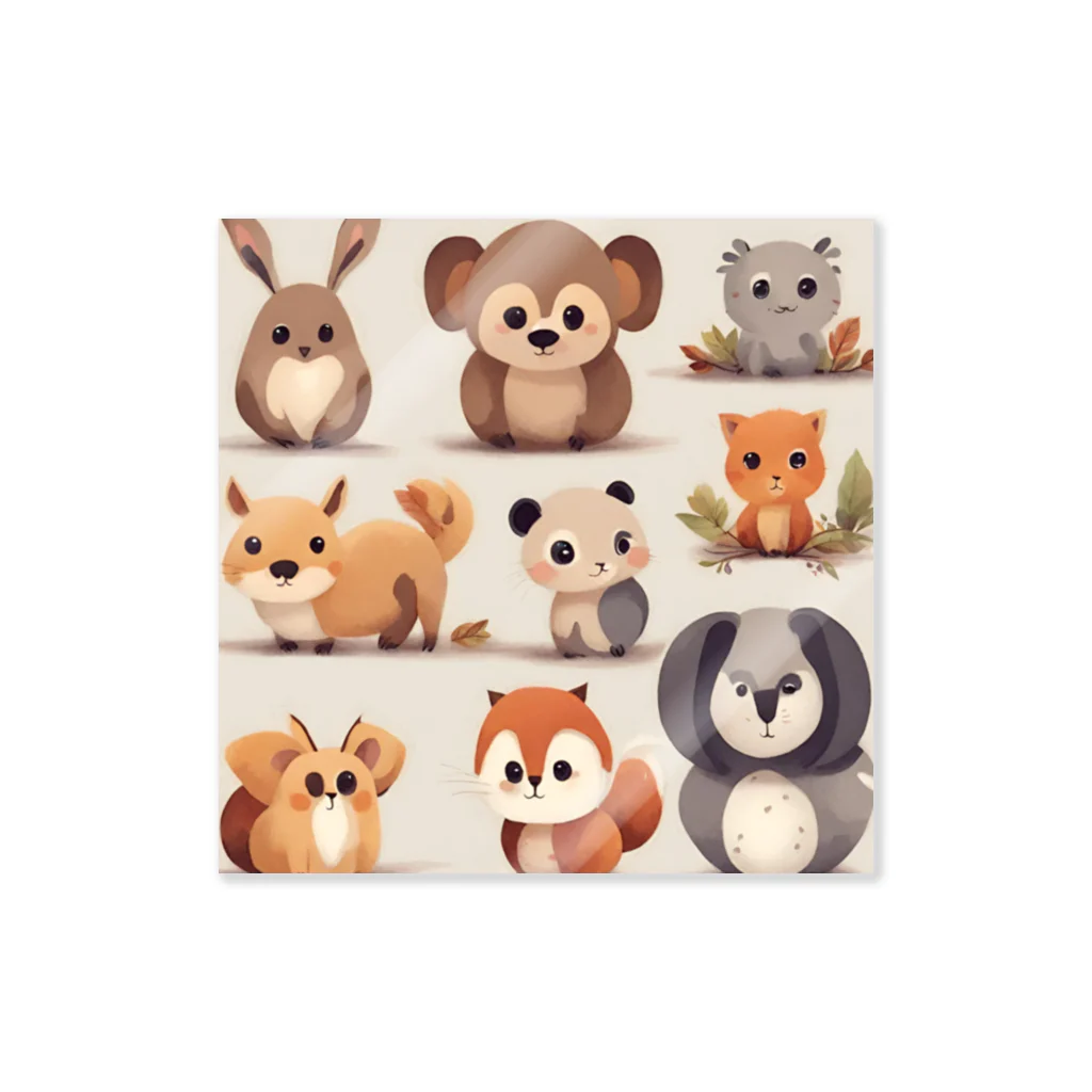 SaSuKeの森の動物達のイラスト Sticker