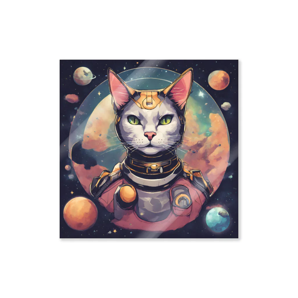 猫雑貨屋　ねこまろのにゃんこ宇宙の彼方へ Sticker