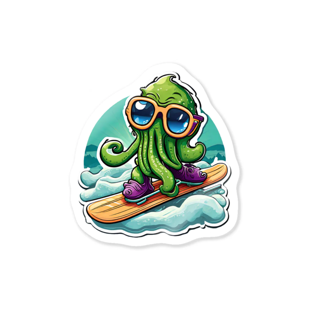 DUCKSTEPPERのCTHULHU DEMON(冬001_スノボー) Sticker