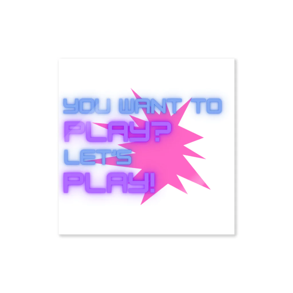 P4R4D0XパラドックスのYOU WANT TO PLAY? Sticker