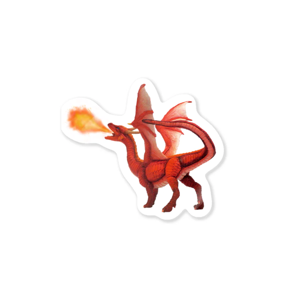 REDMOON_SAPPOROの火を噴くドラゴン Sticker