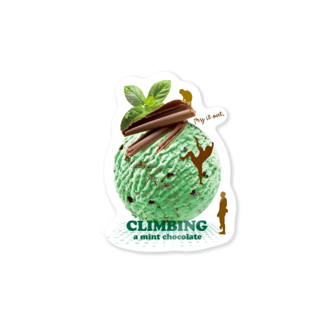 HIGEQLOの Climbing mint chocolate ステッカー