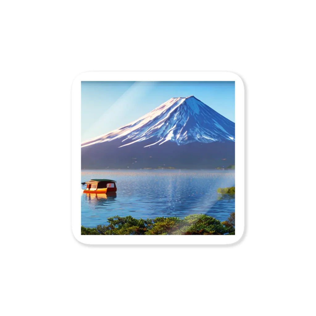 Tuki7の富士山と湖 Sticker