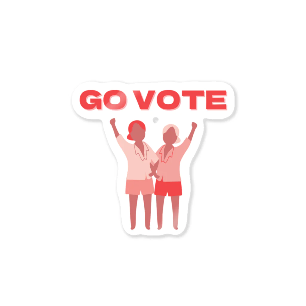 GG Voice & ActionのGO VOTE ステッカー