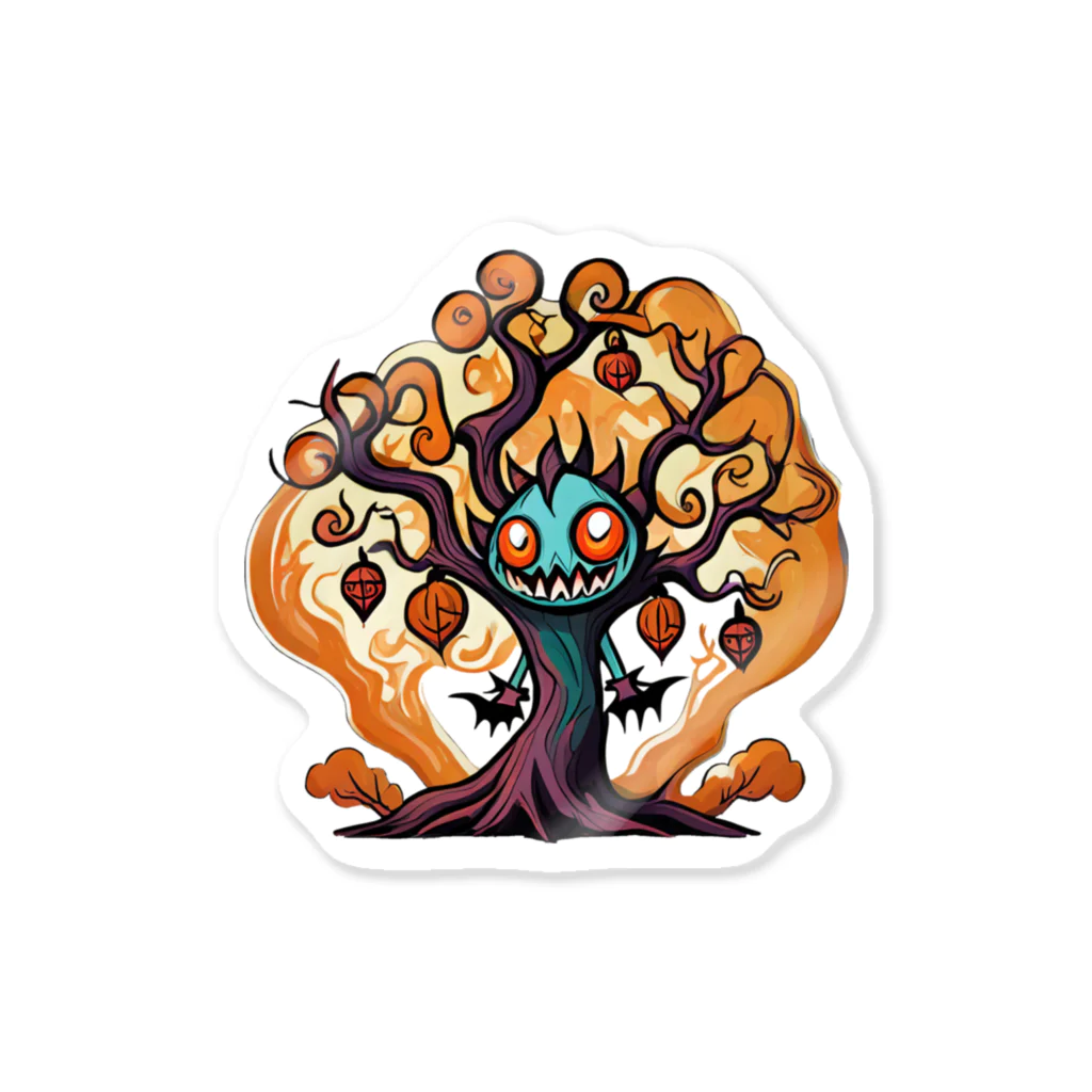 DUCKSTEPPERのHALLOWEEN TREE(A009) Sticker