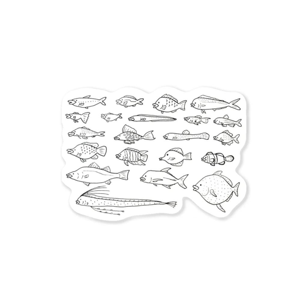 イカめしの魚群 －無表情－ Sticker