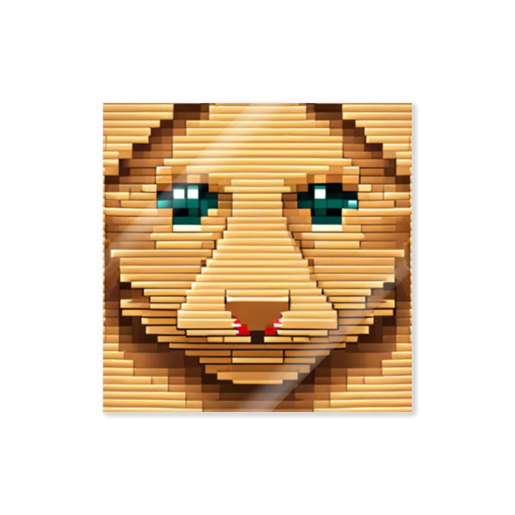 koba777のドット絵イエローモンゴリアンガービル ステッカー