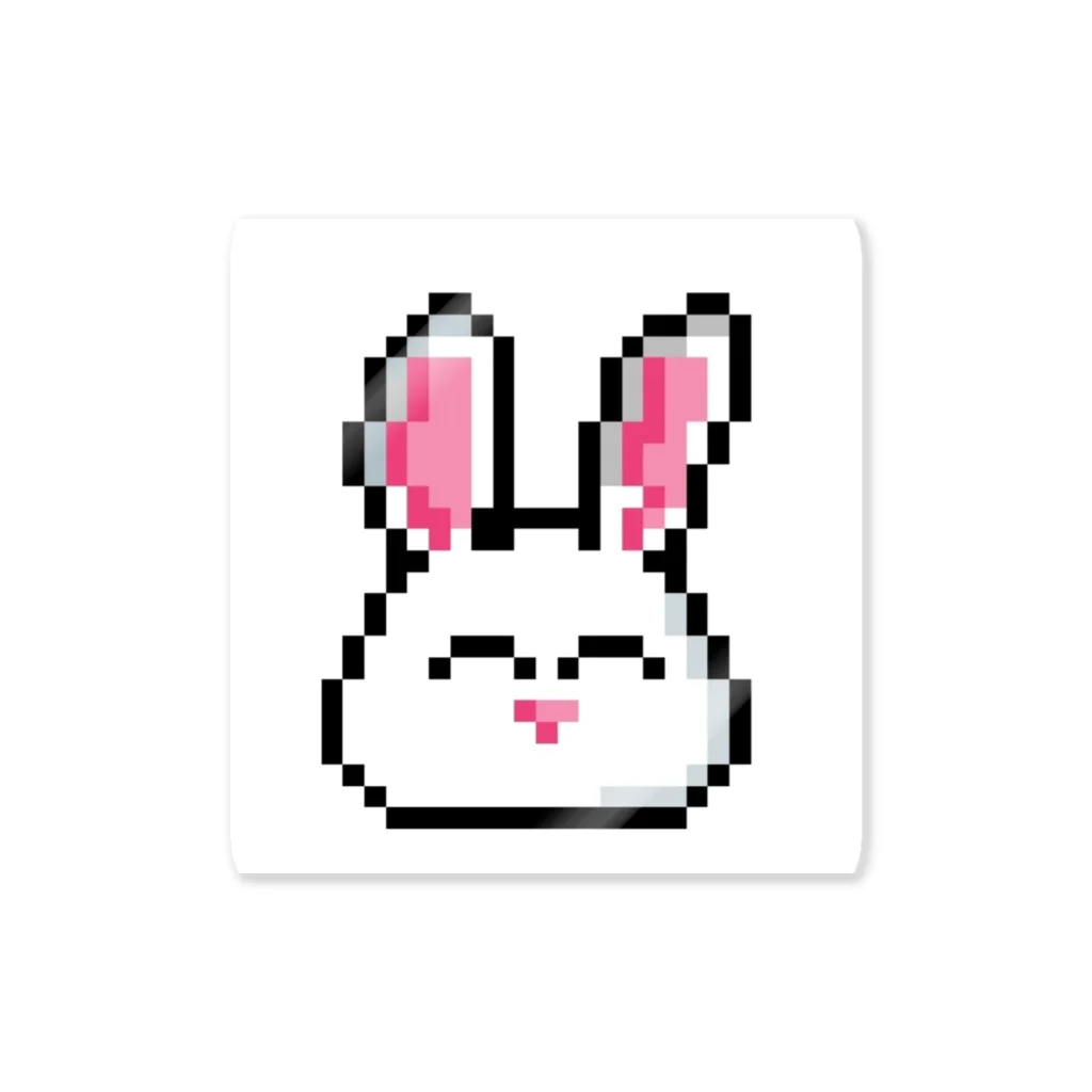 ArtistのSuper cute bunny kawaii face in pixel art!  ステッカー