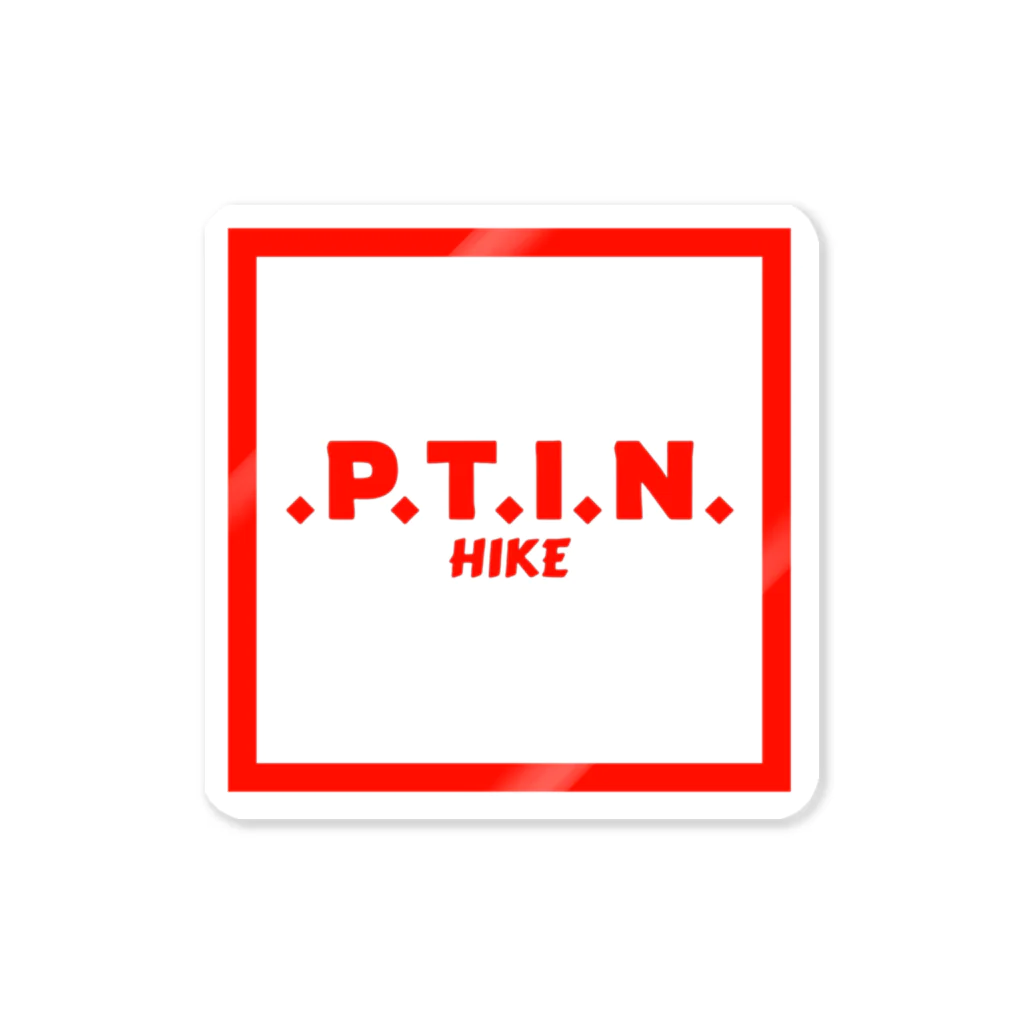 .P.T.I.N. HIKEの.P.T.I.N. HIKE - ACCESSORY  "SQUARE RED LOGO"  ステッカー