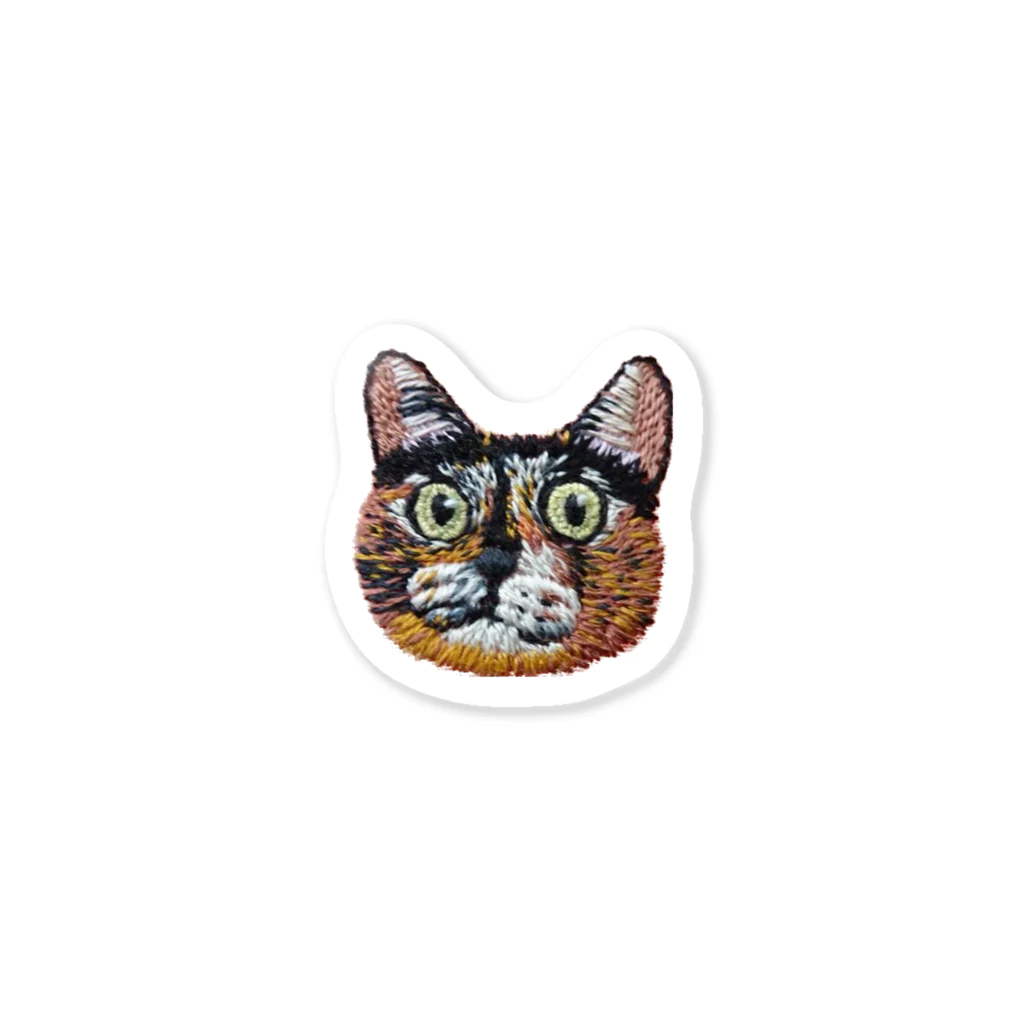 noco_don🐱🍺🐱🍻のノコリちゃん刺繍バージョン Sticker