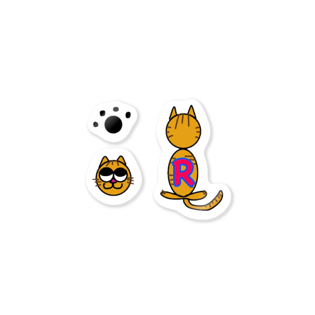 86のイニシャル猫セット Sticker