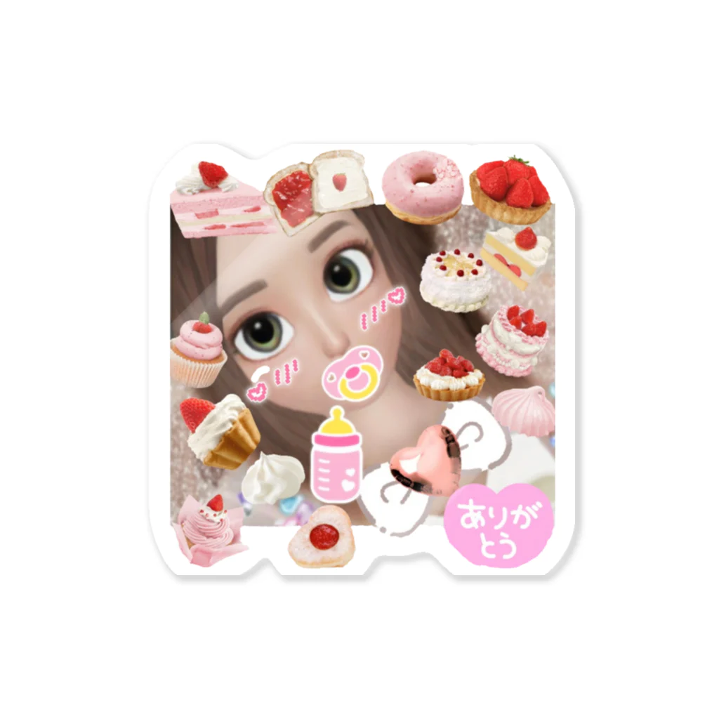 🎀miruchan land🎀🍼©️公式ショップの🎀お菓子なmiru🎀🍼 Sticker