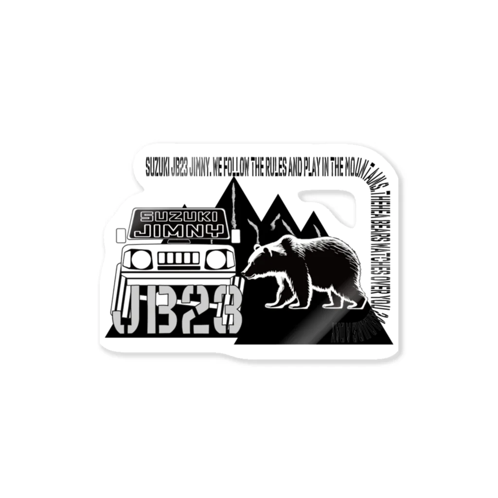 TUKASA企画のJIMNY JB23　山と熊 Sticker