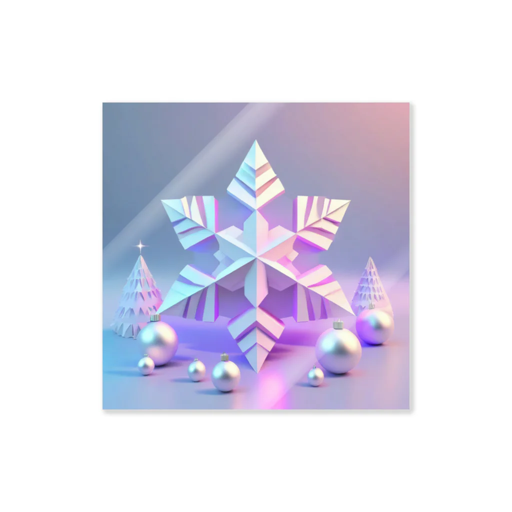 Octagon Mod.E.のXmas 雪の結晶 Sticker