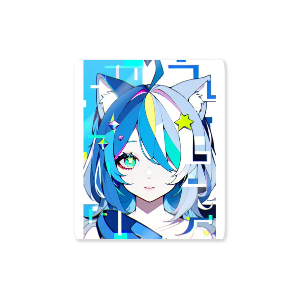 KafyRiruの電脳少女　ネコ耳ガール Sticker