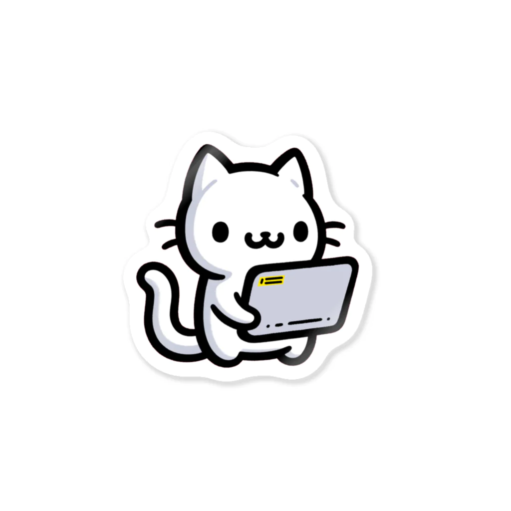 Kalytero グッズ制作部の業務用端末猫 Sticker