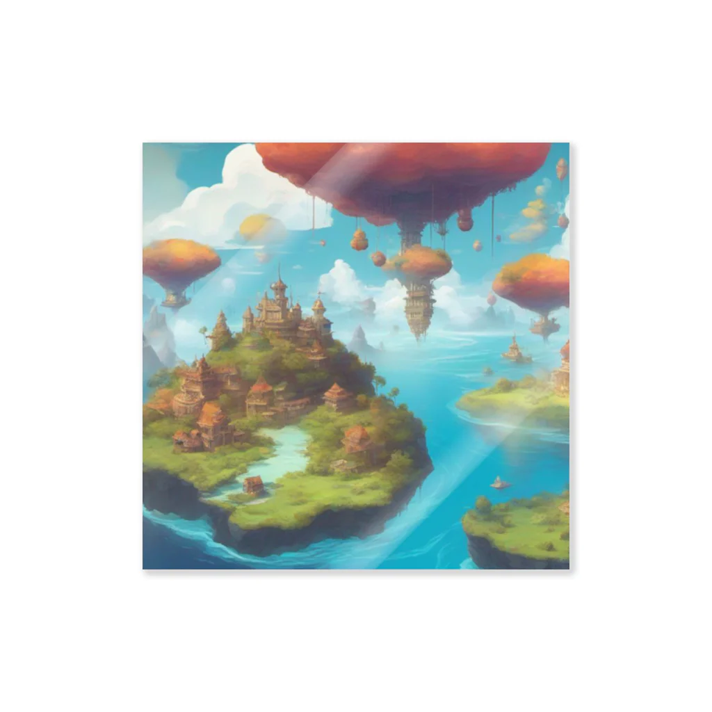 G7のショップの 幻想の浮遊アイランド コレクション（Fantastical Levitating Islands Collection） ステッカー