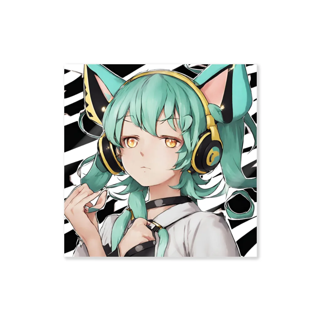 VOCALOID風な商品をのVOCALOID風 猫耳ちゃん ステッカー