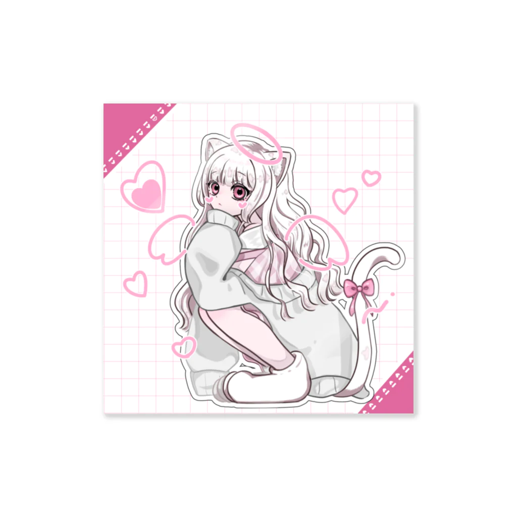 自己満カモ〜のしろねこちゃん Sticker