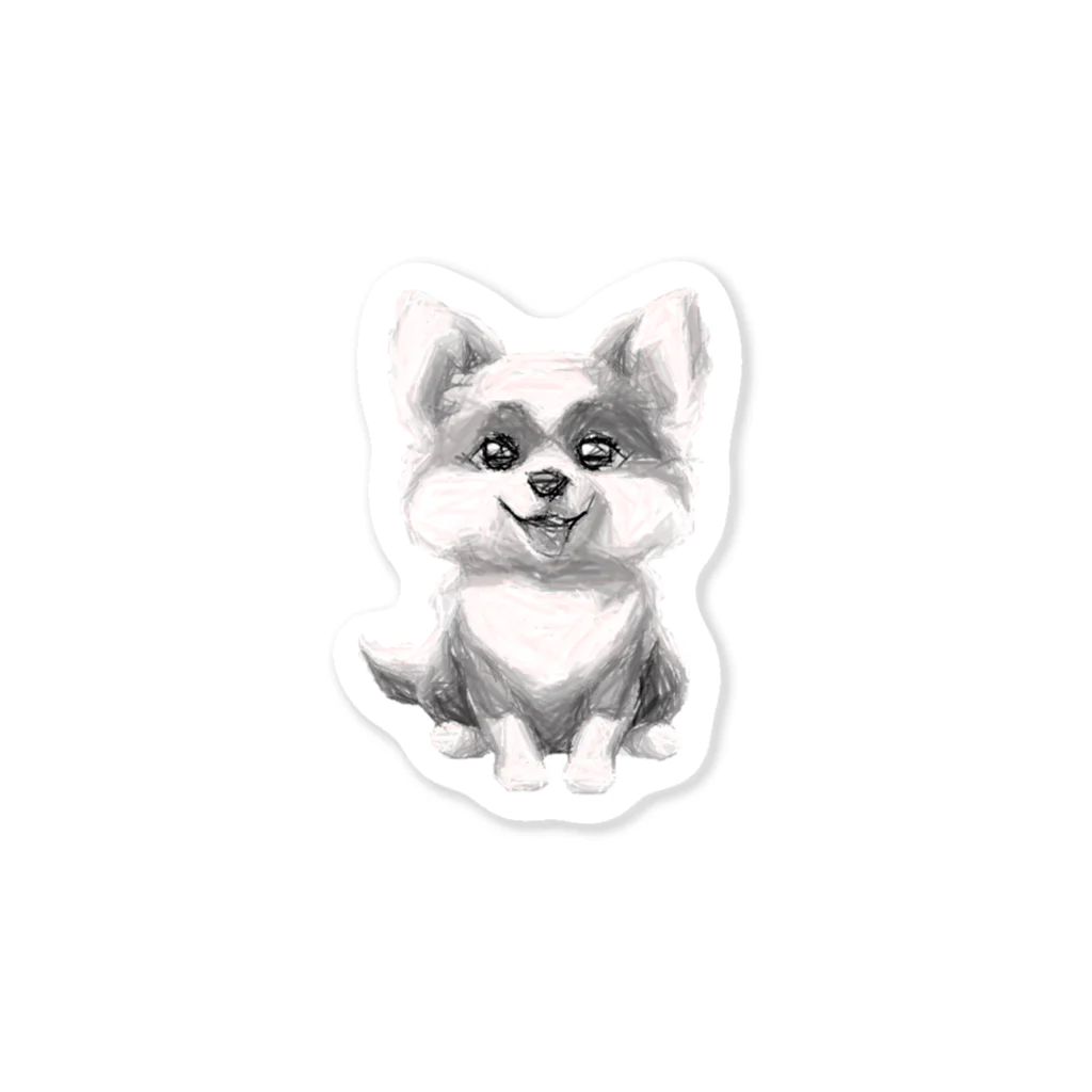 garireoの飼い主を待っている犬 Sticker