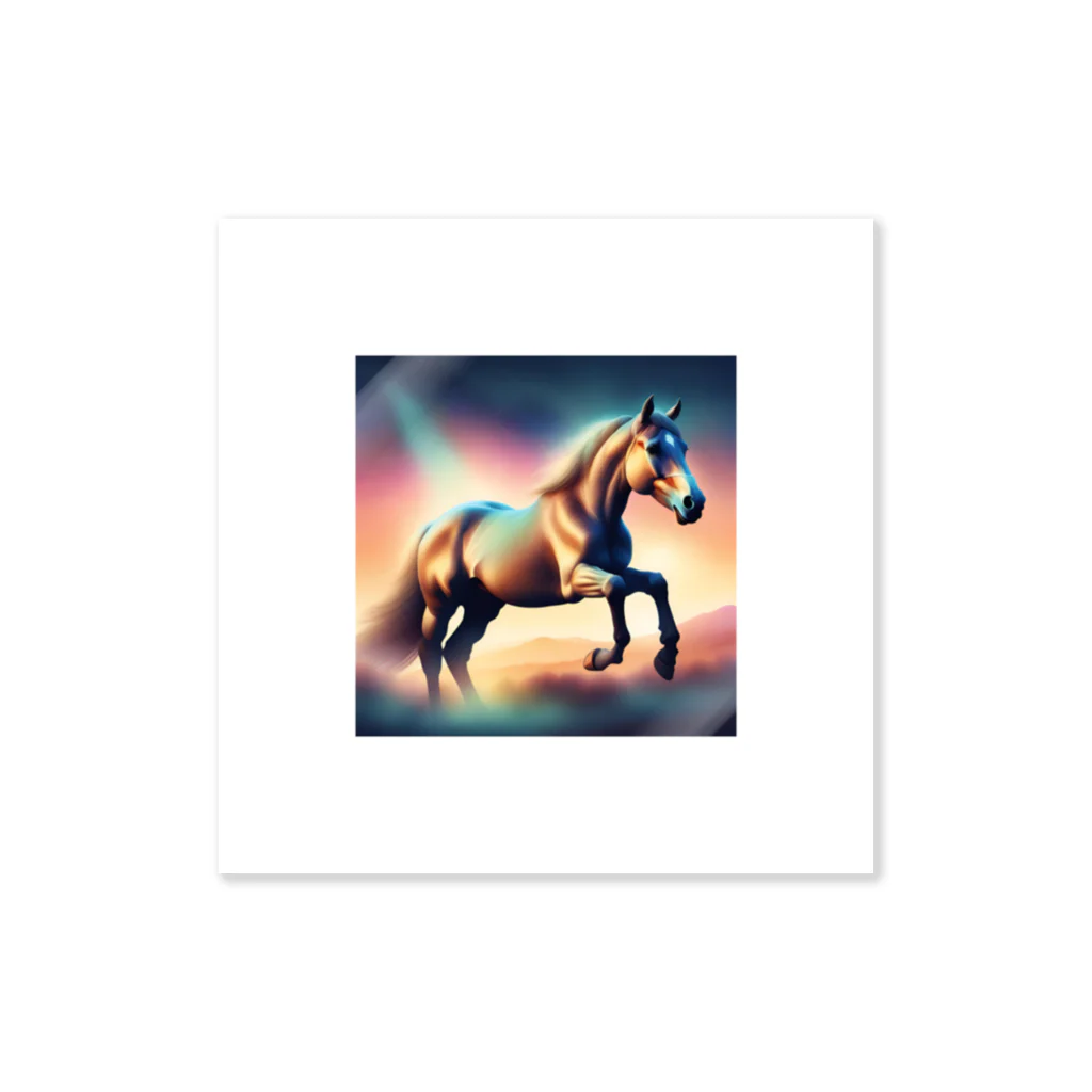 グローバル競馬の草原の魅力　馬 Sticker