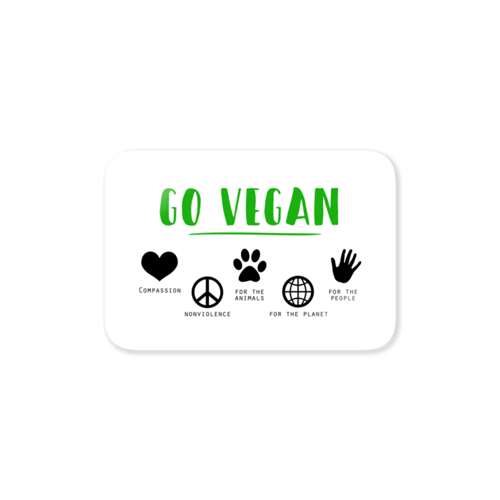 GO VEGANのGO VEGAN - ステッカー ステッカー