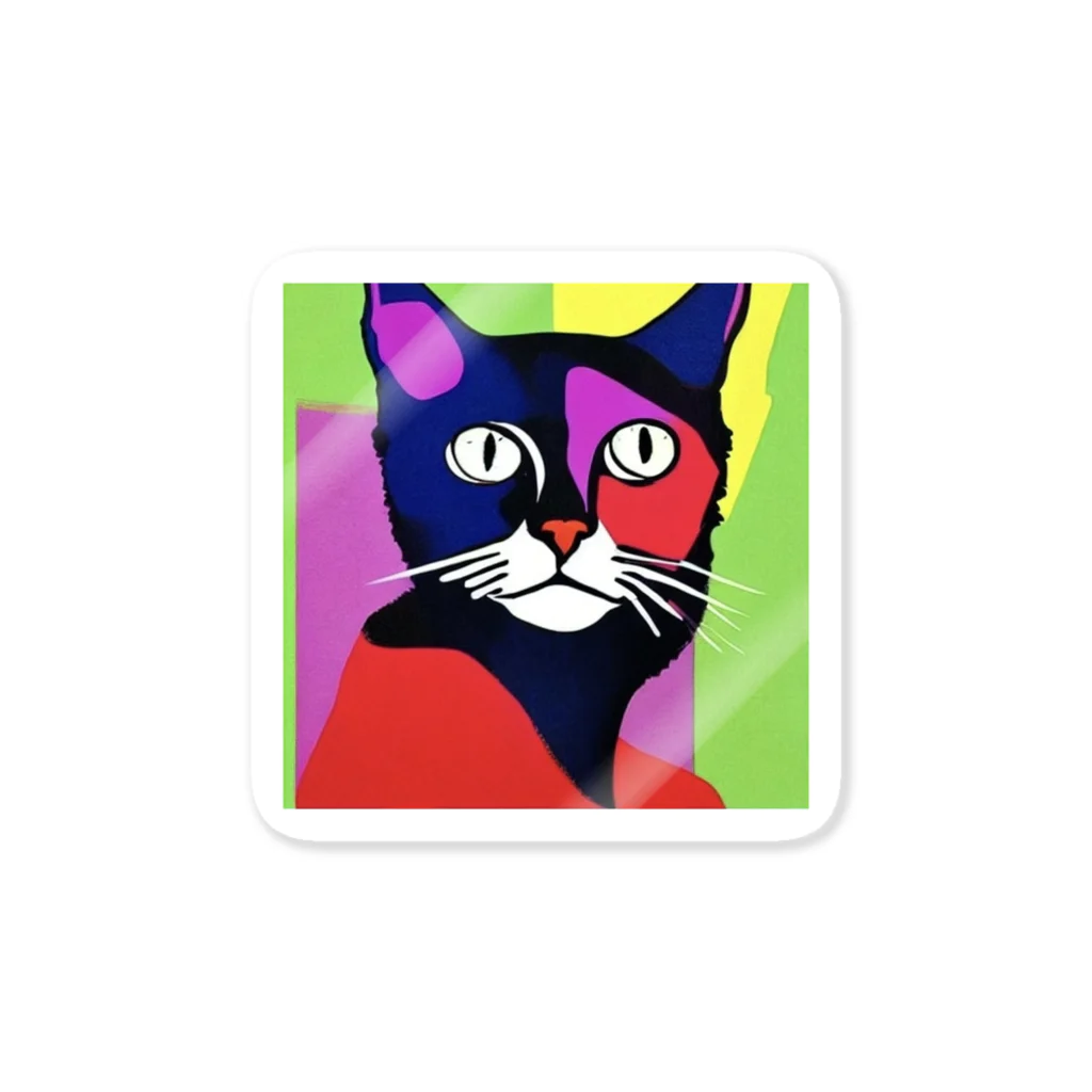 SuperTrioのCOLOR CAT ステッカー