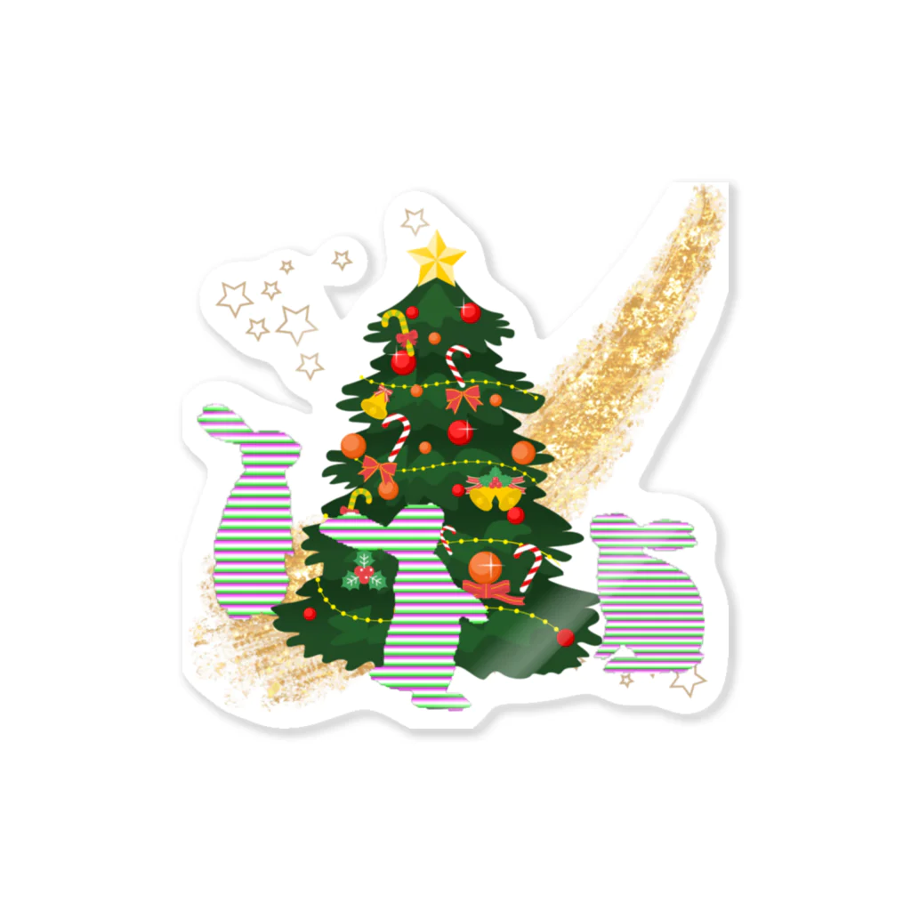 Rabbitflowerのうさのクリスマス Sticker